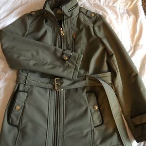 Michael Kors Olive Green belted jacket